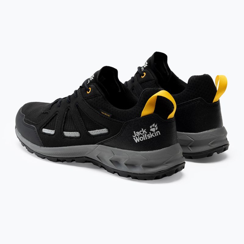 Buty trekkingowe męskie Jack Wolfskin Woodland 2 Texapore Low black/burly yellow xt 3