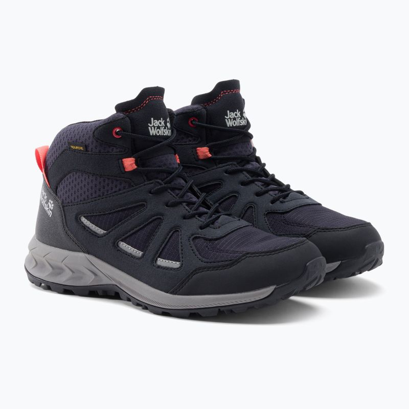 Buty trekkingowe damskie Jack Wolfskin Woodland 2 Texapore dark blue/pink 5