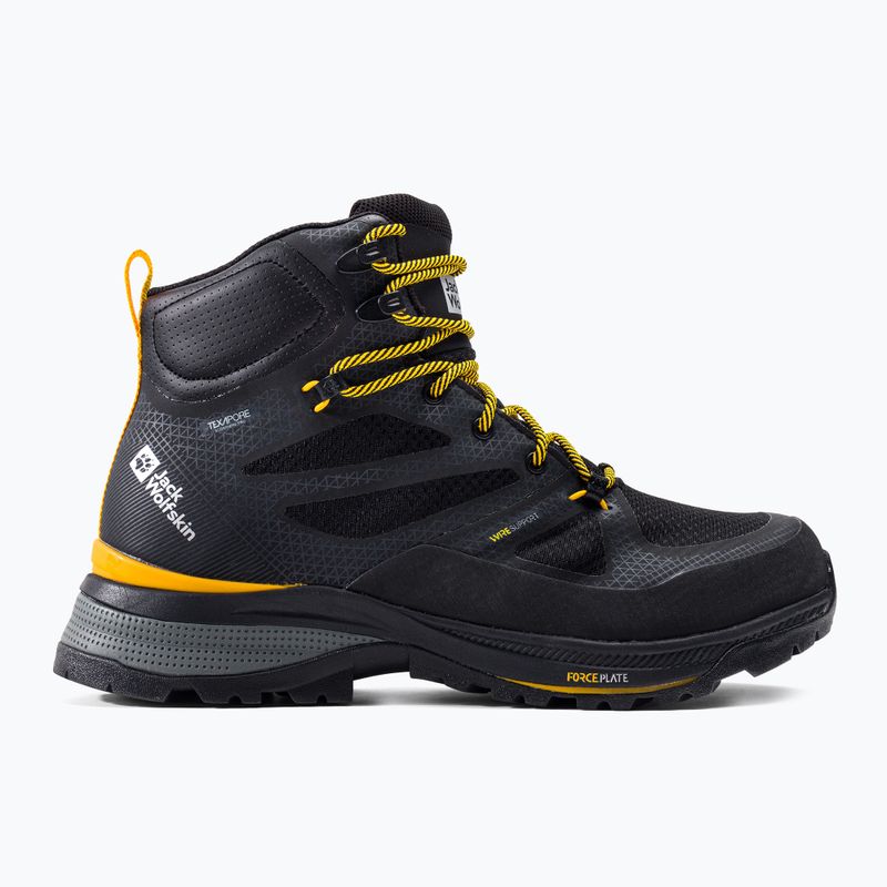 Buty trekkingowe męskie Jack Wolfskin Force Striker Texapore Mid black/burly yellow xt 2