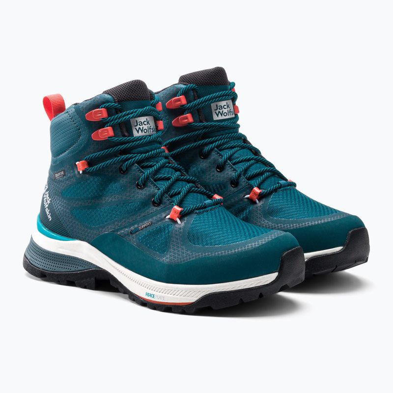 Buty trekkingowe damskie Jack Wolfskin Force Striker Texapore Mid blue/coral 5