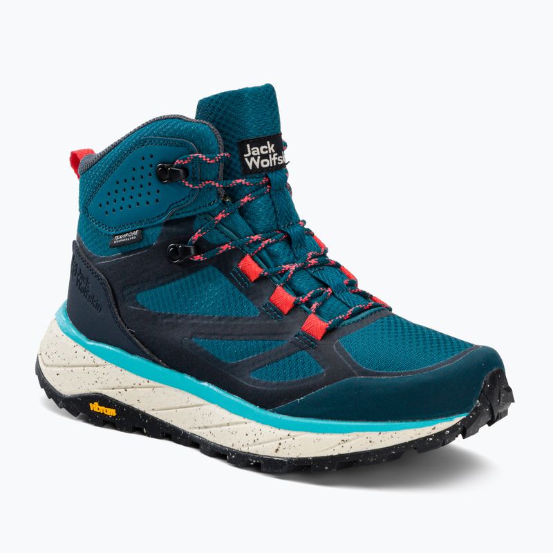 Buty trekkingowe damskie Jack Wolfskin Terraventure Texapore Mid blue/coral