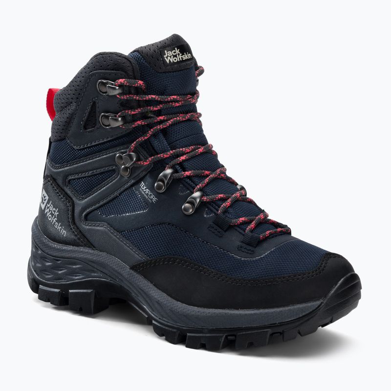 Buty trekkingowe damskie Jack Wolfskin Rebellion Guide Texapore Mid blue/coral