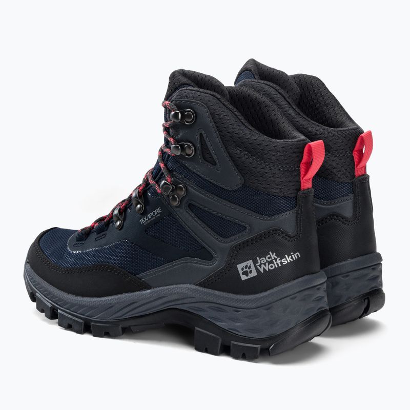 Buty trekkingowe damskie Jack Wolfskin Rebellion Guide Texapore Mid blue/coral 3