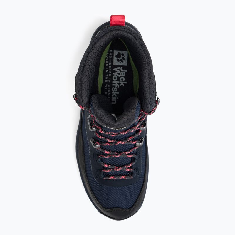 Buty trekkingowe damskie Jack Wolfskin Rebellion Guide Texapore Mid blue/coral 6