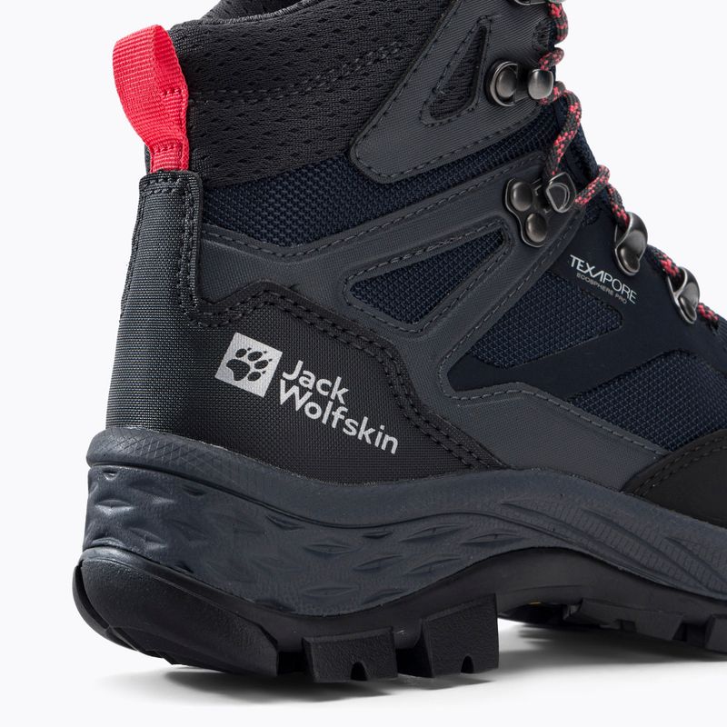 Buty trekkingowe damskie Jack Wolfskin Rebellion Guide Texapore Mid blue/coral 8