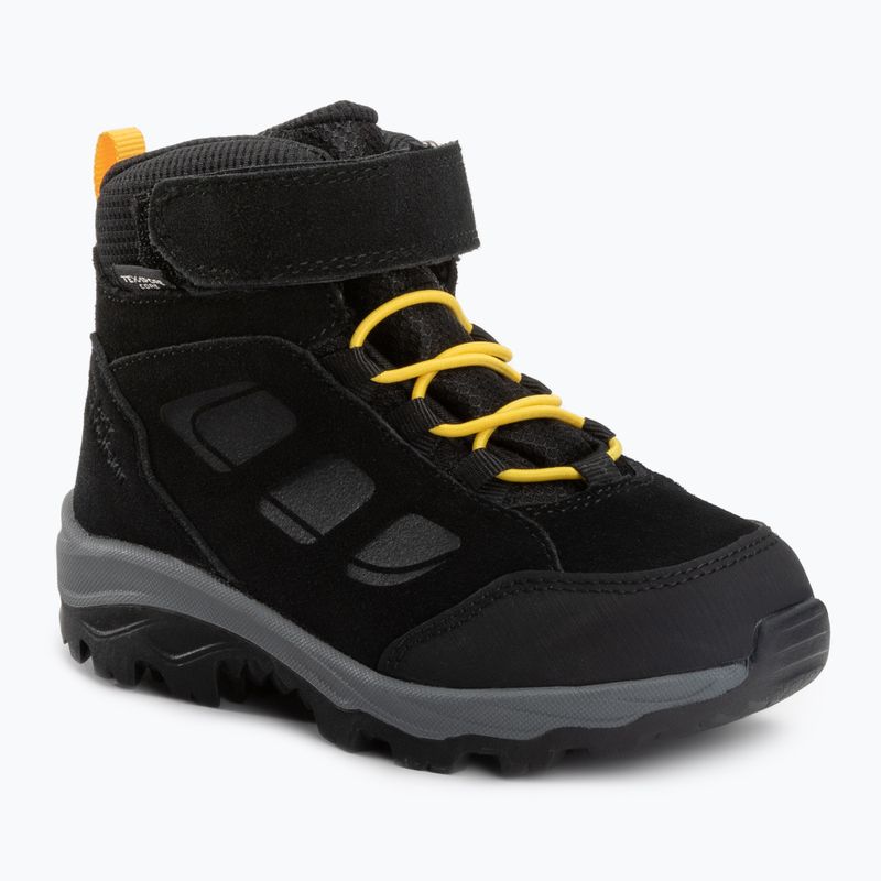 Buty trekkingowe dziecięce Jack Wolfskin Vojo Lt Texapore Mid black/burly yellow xt