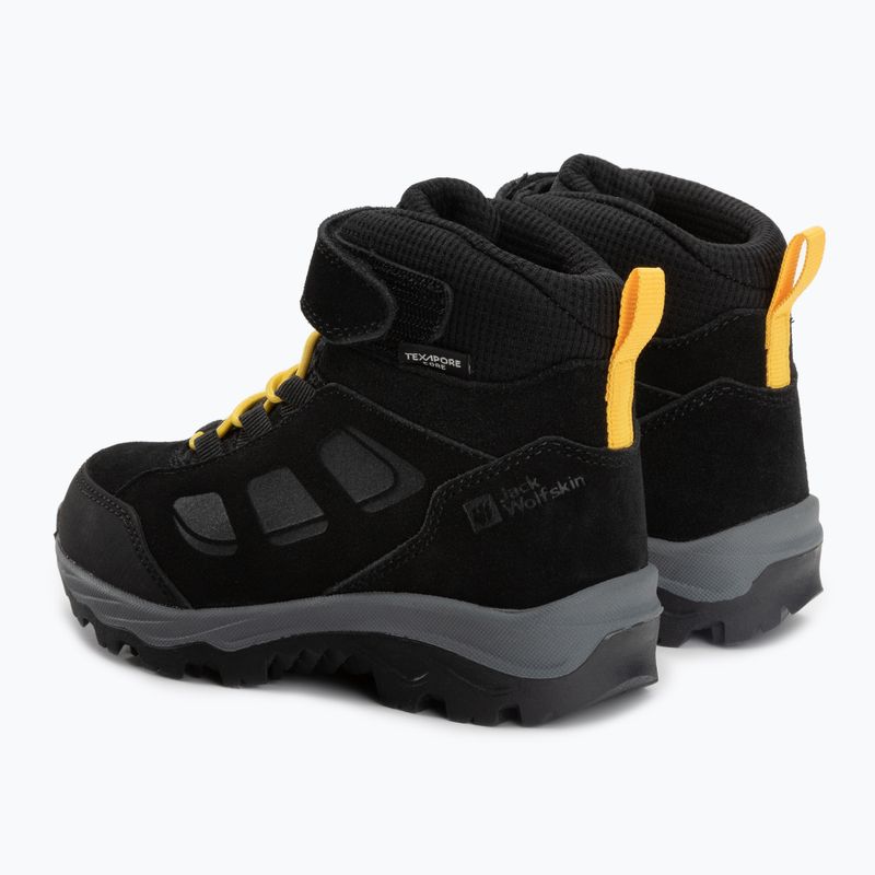 Buty trekkingowe dziecięce Jack Wolfskin Vojo Lt Texapore Mid black/burly yellow xt 3