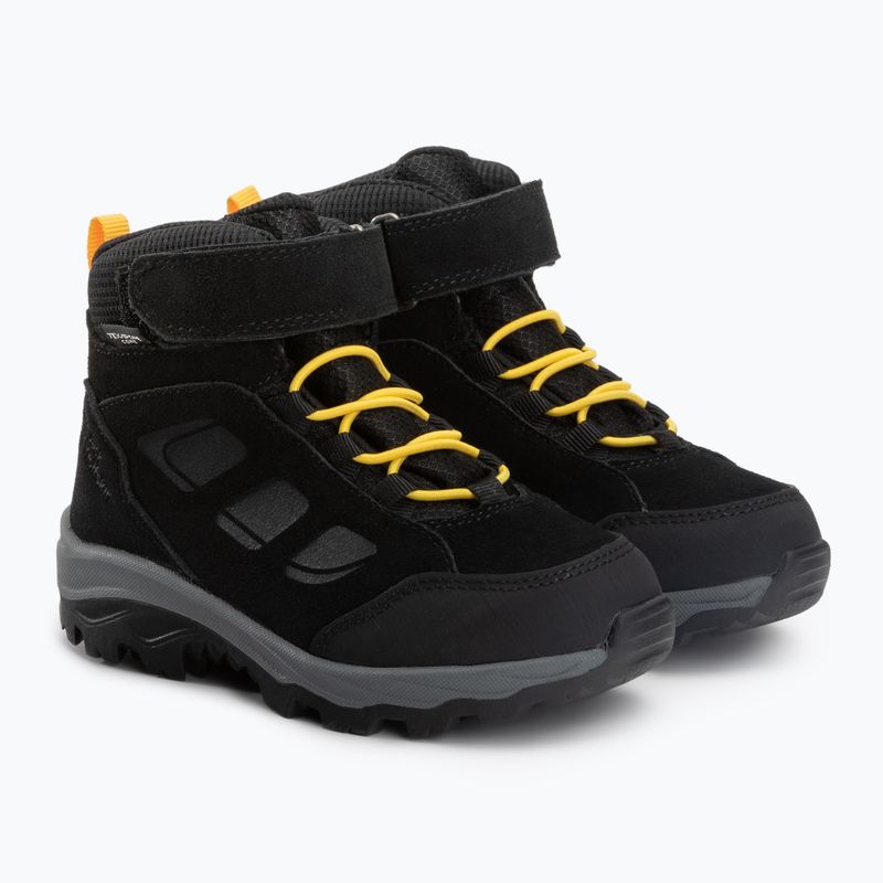 Buty trekkingowe dziecięce Jack Wolfskin Vojo Lt Texapore Mid black/burly yellow xt 4