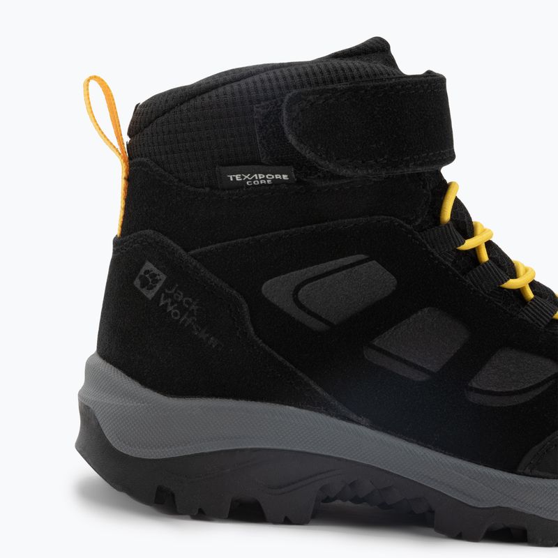 Buty trekkingowe dziecięce Jack Wolfskin Vojo Lt Texapore Mid black/burly yellow xt 7