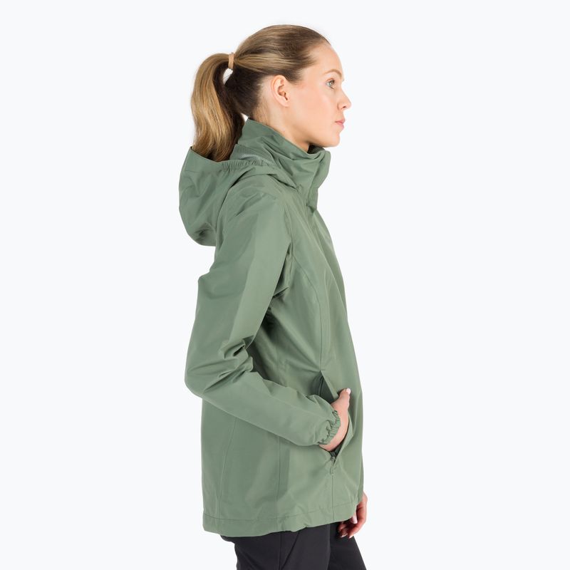 Kurtka przeciwdeszczowa damska Jack Wolfskin Stormy Point 2L hedge green 3