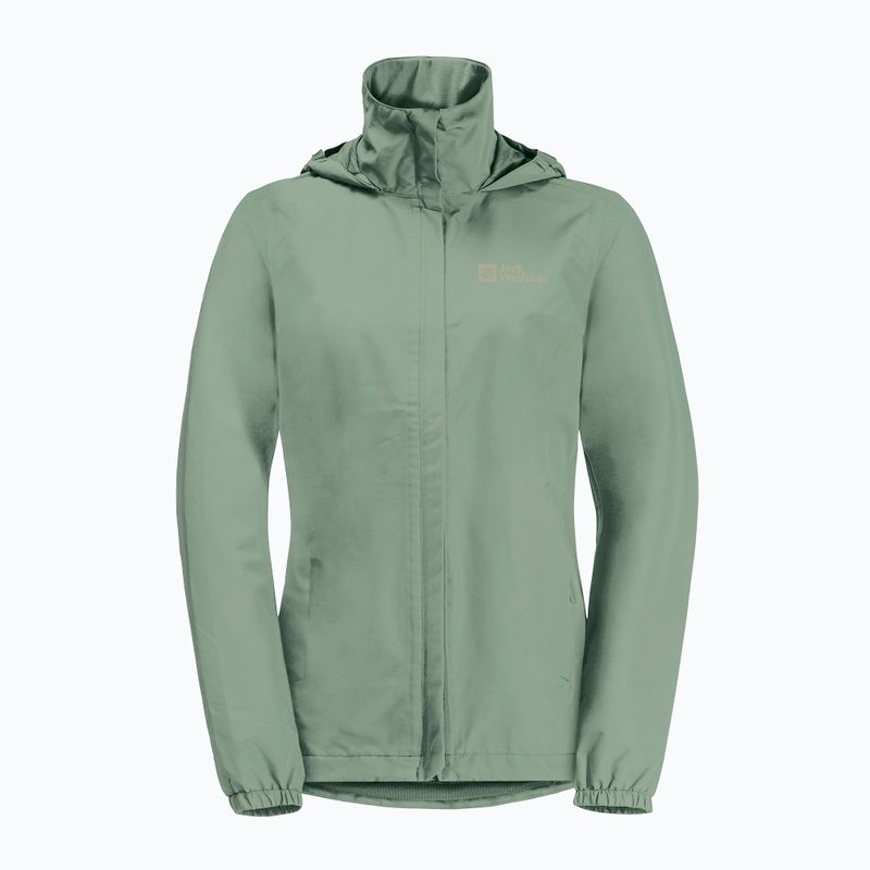 Kurtka przeciwdeszczowa damska Jack Wolfskin Stormy Point 2L hedge green 8