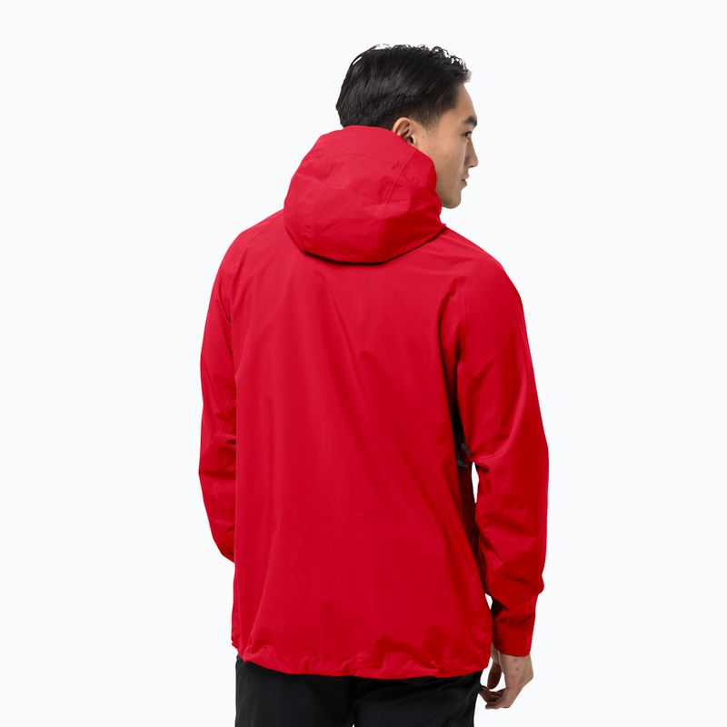 Kurtka przeciwdeszczowa męska Jack Wolfskin Highest Peak adrenaline red 2