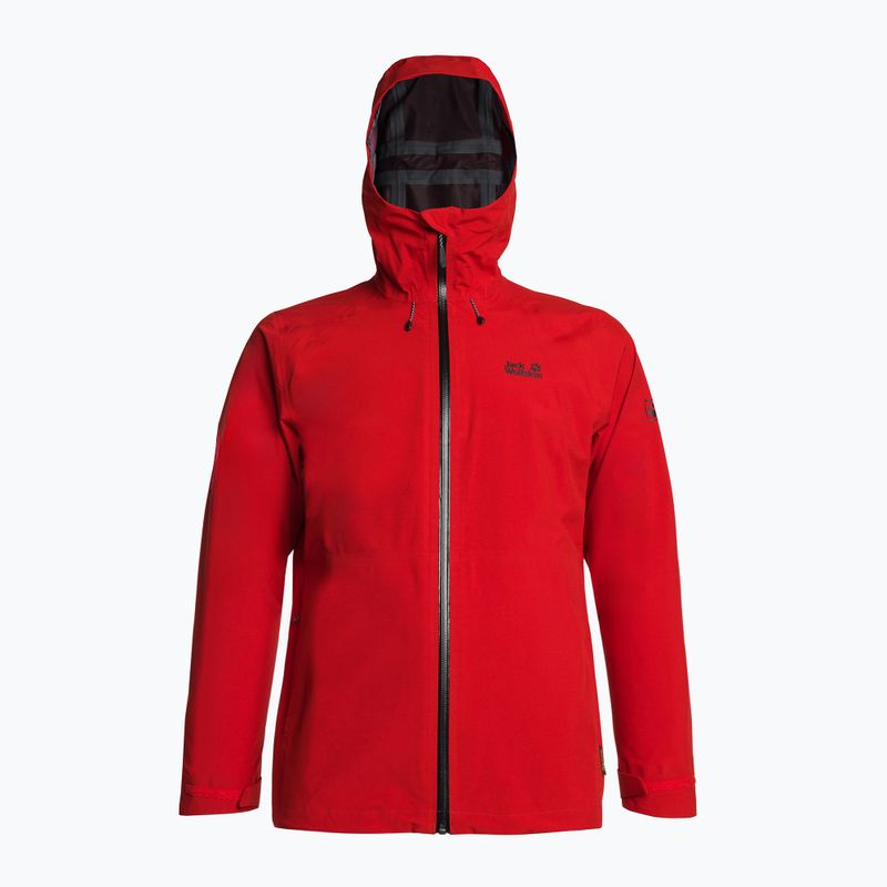 Kurtka przeciwdeszczowa męska Jack Wolfskin Highest Peak adrenaline red 4