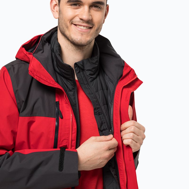 Kurtka 3w1 męska Jack Wolfskin Jasper adrenaline red 8