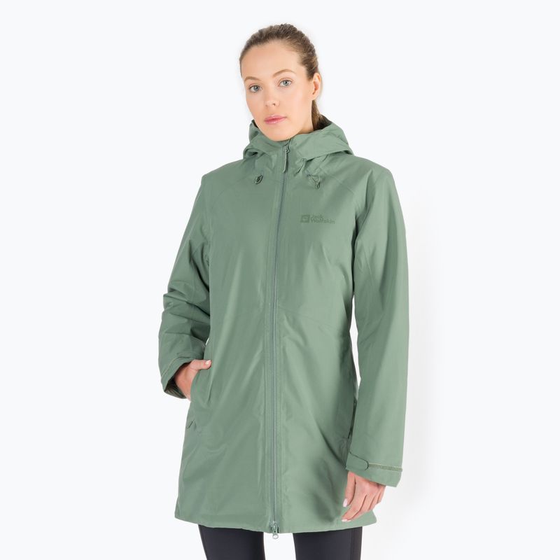 Kurtka zimowa damska Jack Wolfskin Heidelstein Ins hedge green