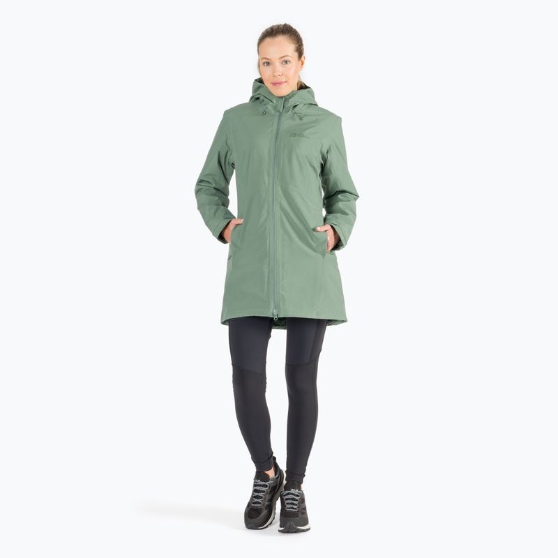 Kurtka zimowa damska Jack Wolfskin Heidelstein Ins hedge green 2