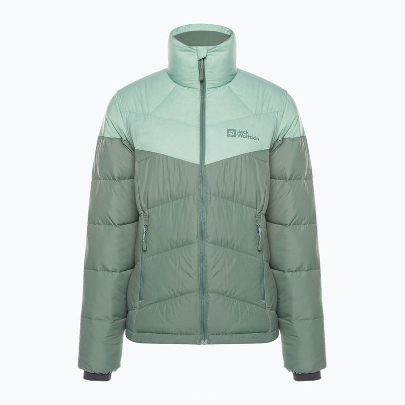 Kurtka puchowa damska Jack Wolfskin Herzberg Down hedge green