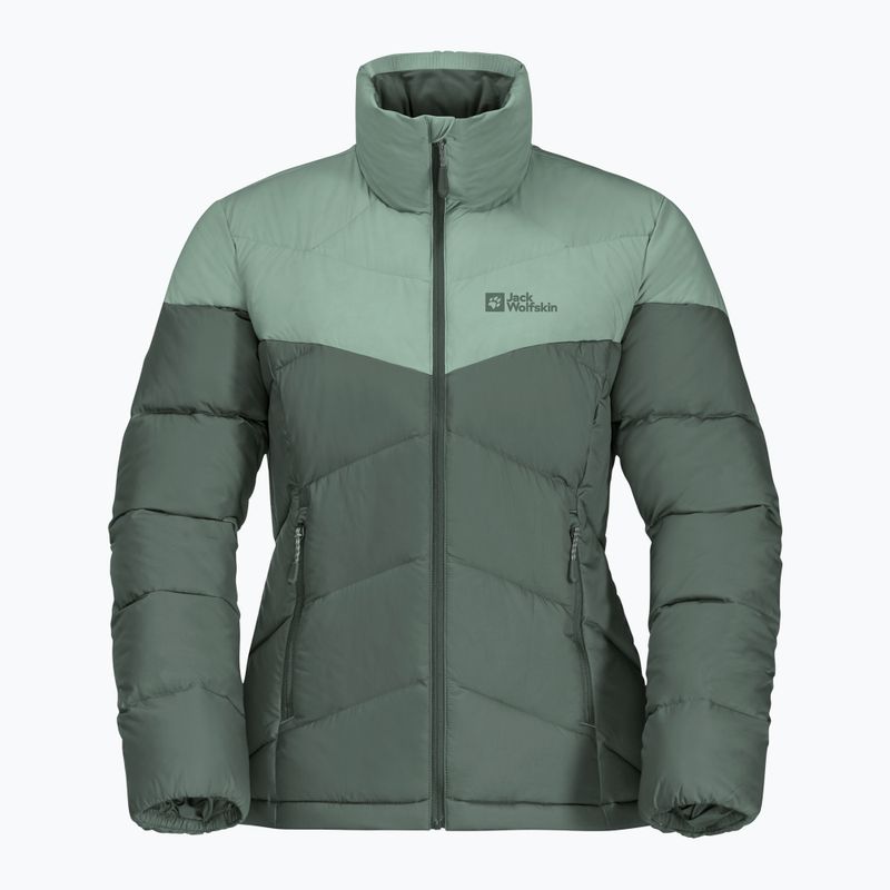 Kurtka puchowa damska Jack Wolfskin Herzberg Down hedge green 5