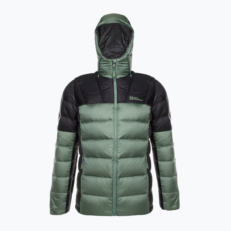 Kurtka puchowa męska Jack Wolfskin Nebelhorn Down Hoody hedge green