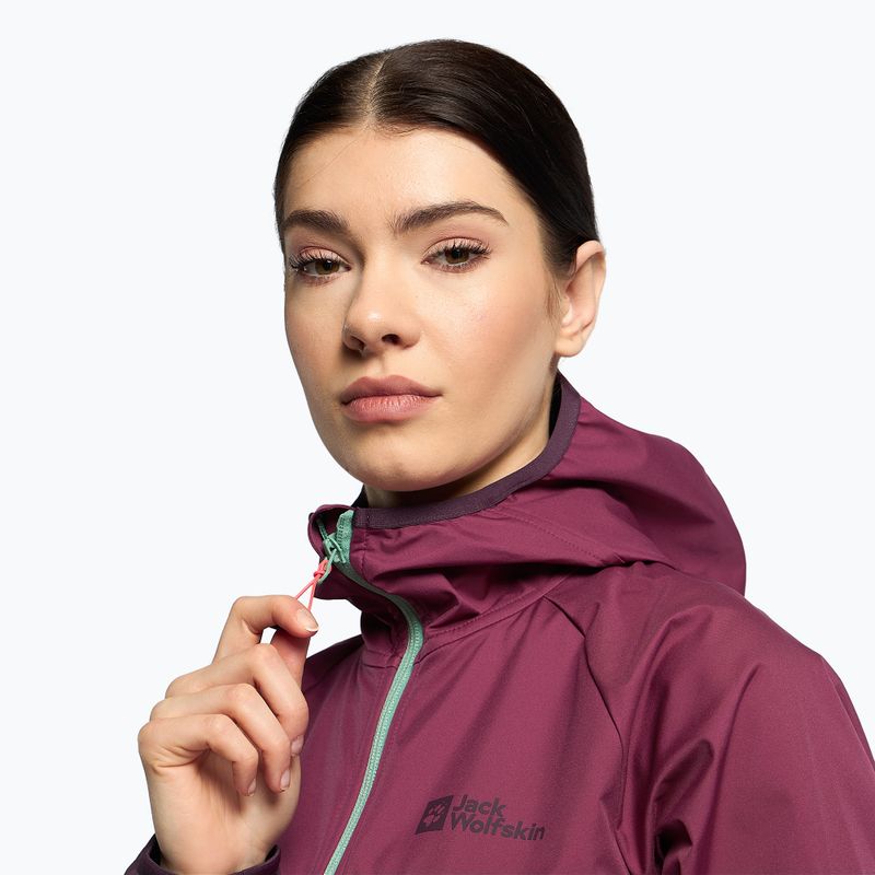 Kurtka softshell damska Jack Wolfskin Alpspitze Hoody wild berry 6