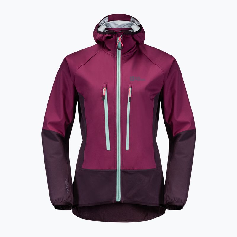 Kurtka softshell damska Jack Wolfskin Alpspitze Hoody wild berry 9
