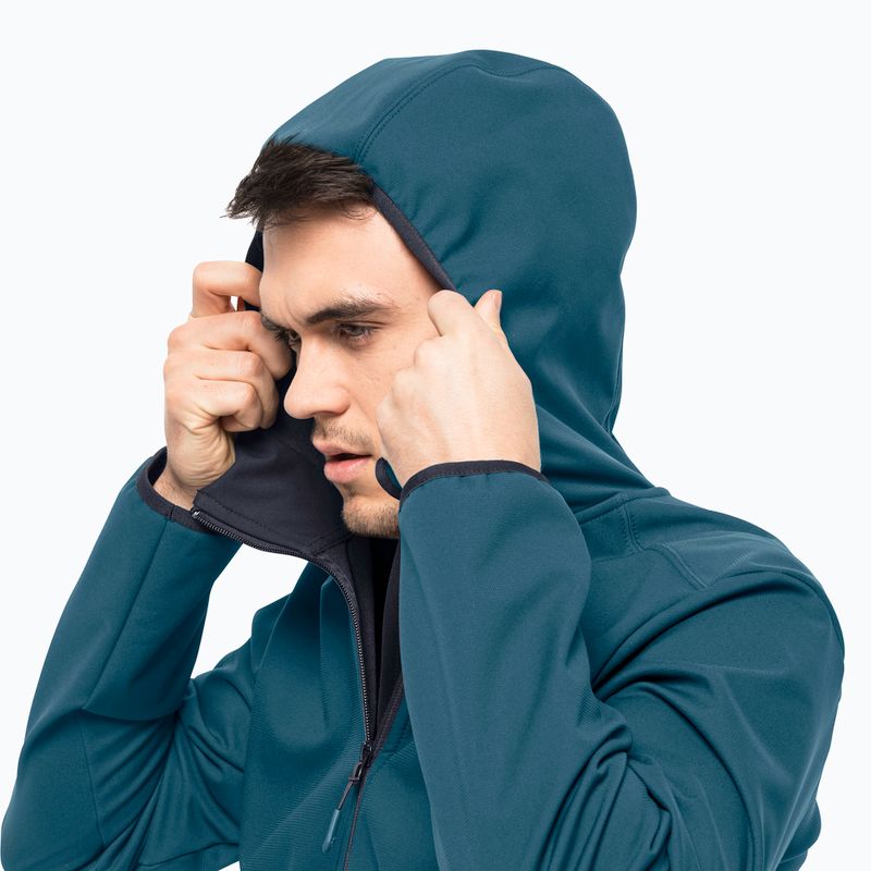 Kurtka softshell męska Jack Wolfskin Bornberg Hoody blue coral 4