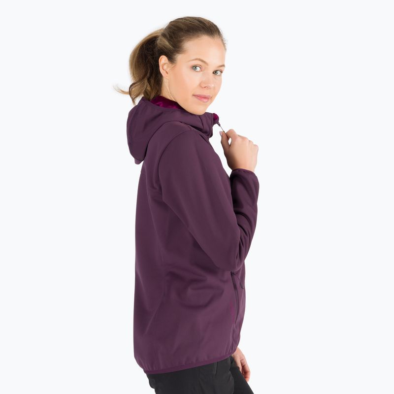 Kurtka softshell damska Jack Wolfskin Windhain Hoody grapevine 3