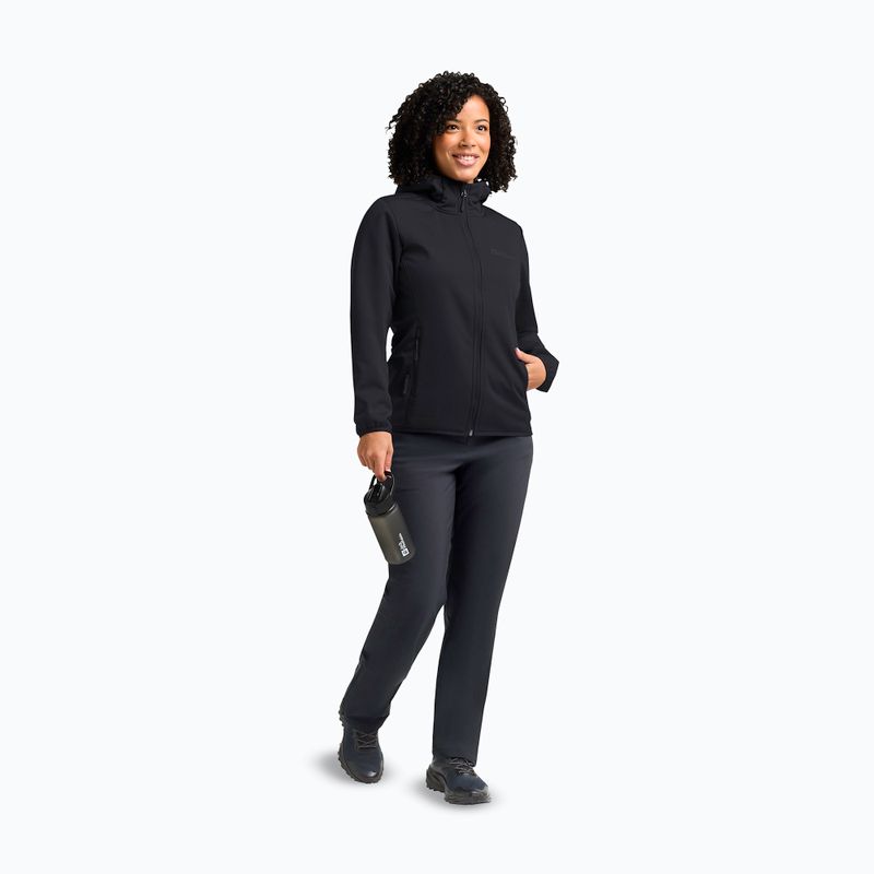 Kurtka softshell damska Jack Wolfskin Windhain Hoody black 2
