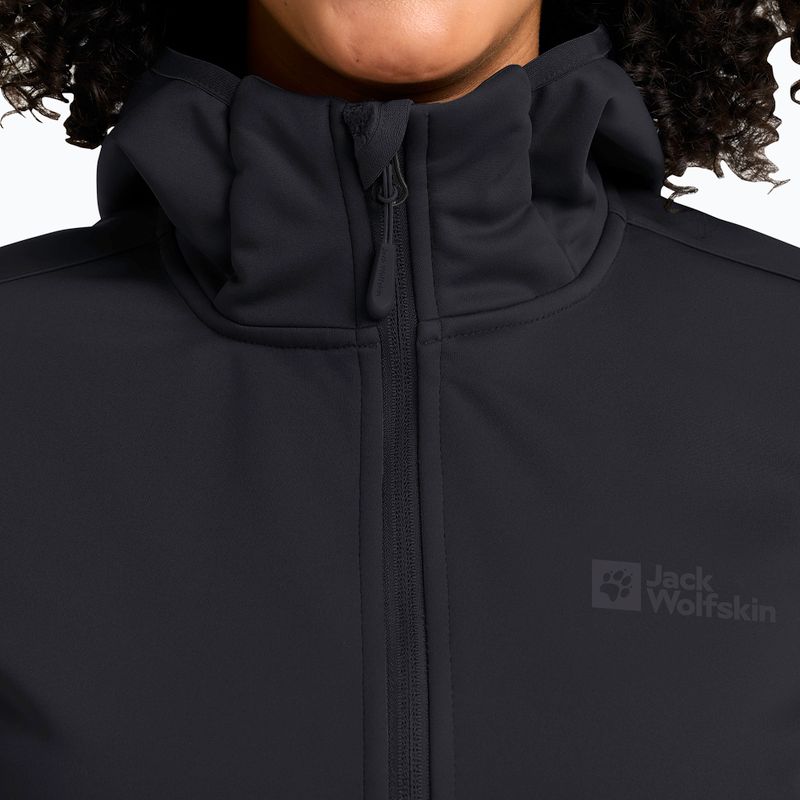 Kurtka softshell damska Jack Wolfskin Windhain Hoody black 4