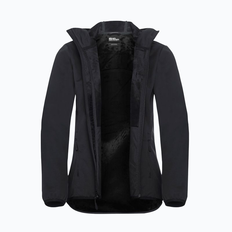 Kurtka softshell damska Jack Wolfskin Windhain Hoody black 10