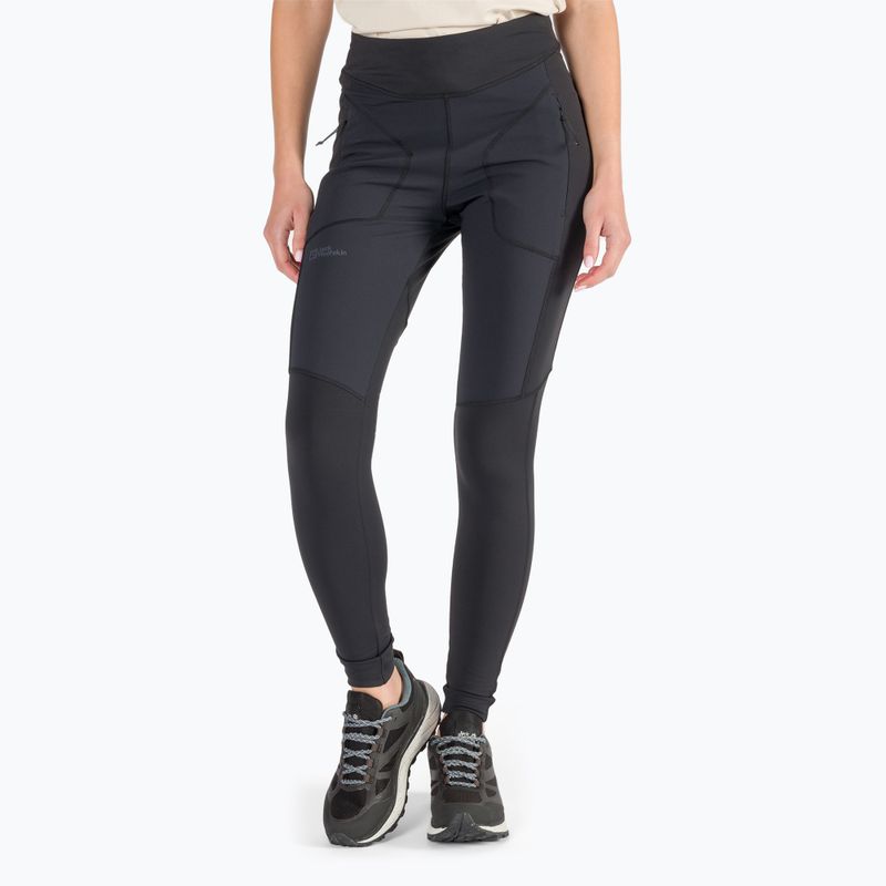 Legginsy damskie Jack Wolfskin Salmaser Tights black