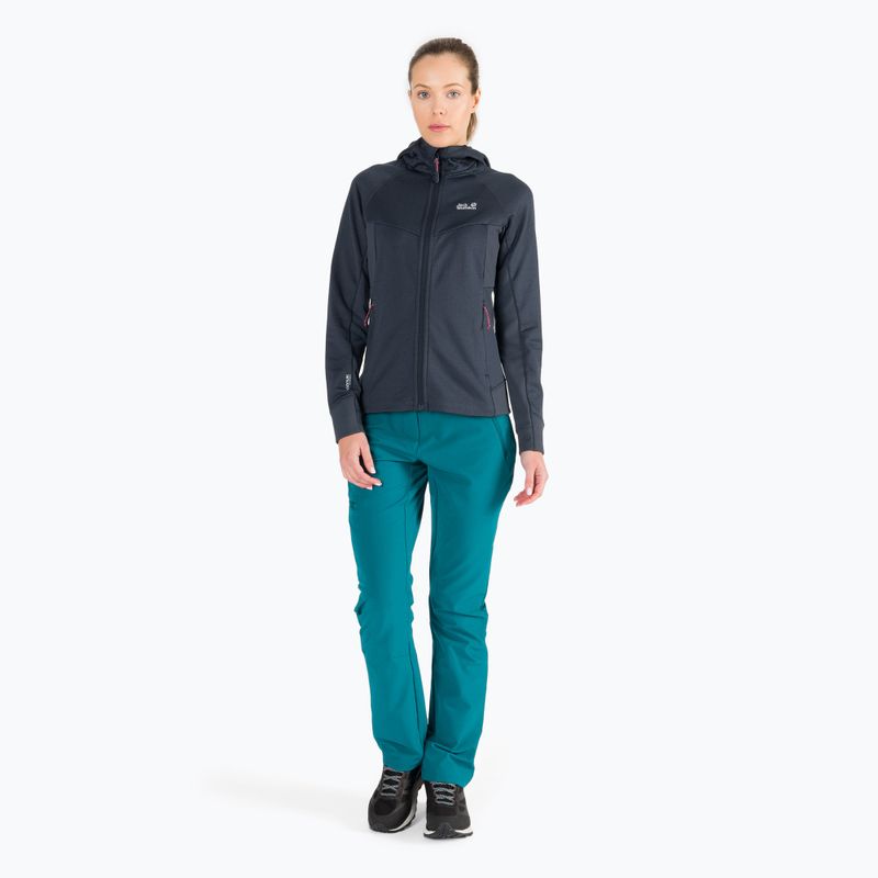 Bluza trekkingowa damska Jack Wolfskin Hydro Grid Fleece graphite 1387 2
