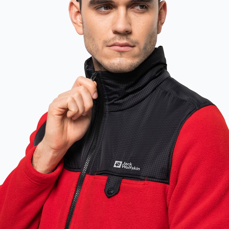 Bluza trekkingowa męska Jack Wolfskin Dna Grizzly FZ adrenaline red 3