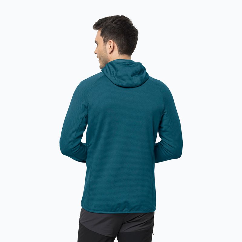 Bluza trekkingowa męska Jack Wolfskin Hydro Grid Hooded FZ blue coral 2
