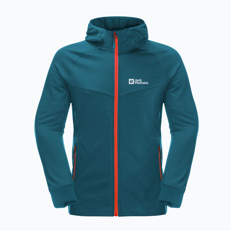 Bluza trekkingowa męska Jack Wolfskin Hydro Grid Hooded FZ blue coral 6