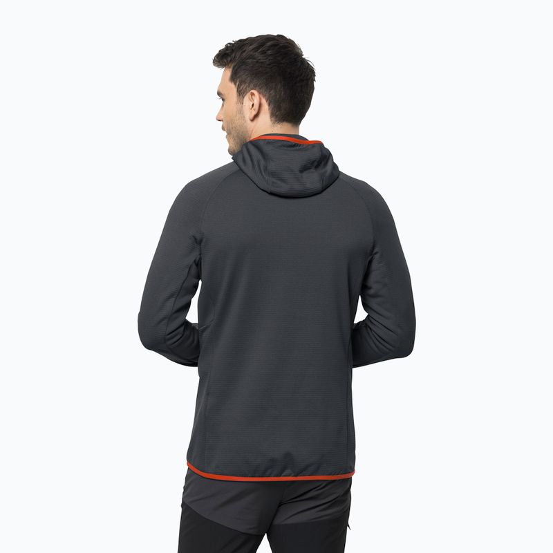 Bluza trekkingowa męska Jack Wolfskin Hydro Grid Hooded FZ phantom 2