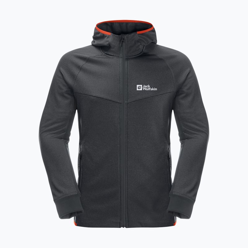 Bluza trekkingowa męska Jack Wolfskin Hydro Grid Hooded FZ phantom 6