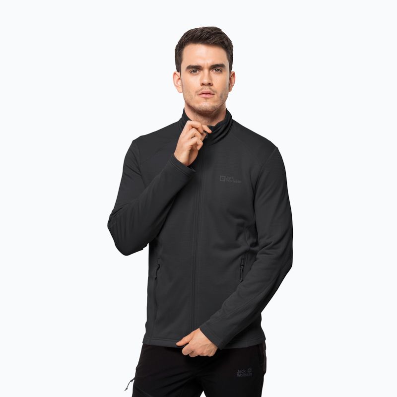 Bluza trekkingowa męska Jack Wolfskin Kolbenberg FZ black