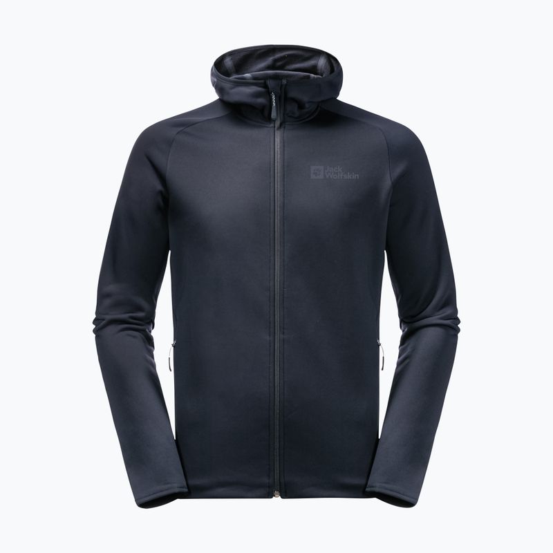 Bluza trekkingowa męska Jack Wolfskin Baiselberg Hooded FZ night blue 3