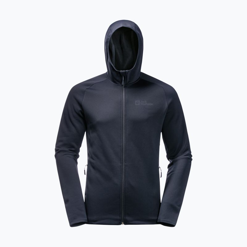 Bluza trekkingowa męska Jack Wolfskin Baiselberg Hooded FZ night blue 4