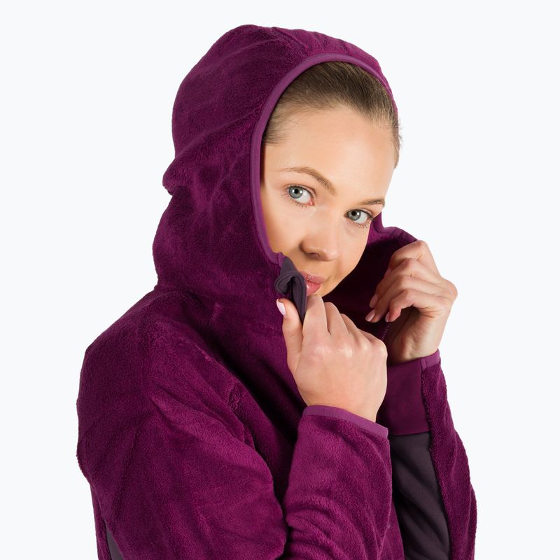 Bluza trekkingowa damska Jack Wolfskin Rotwand Hooded FZ wild berry 5