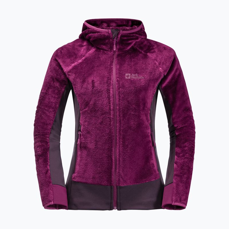 Bluza trekkingowa damska Jack Wolfskin Rotwand Hooded FZ wild berry 8