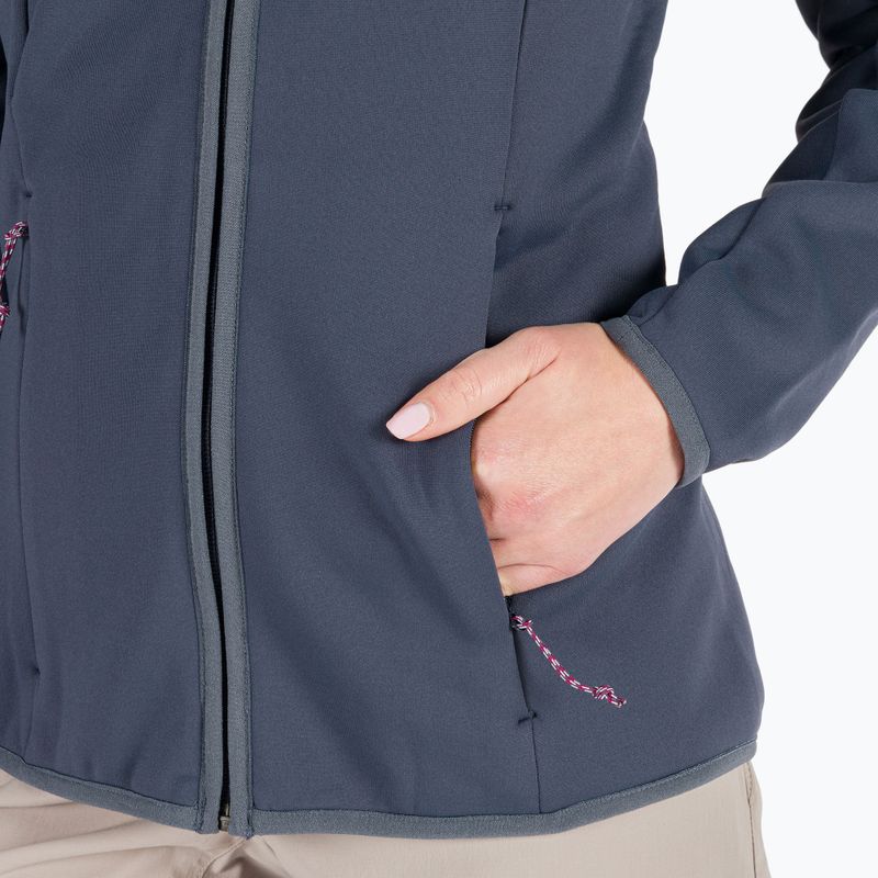Bluza trekkingowa damska Jack Wolfskin Baiselberg Hooded FZ graphite 6