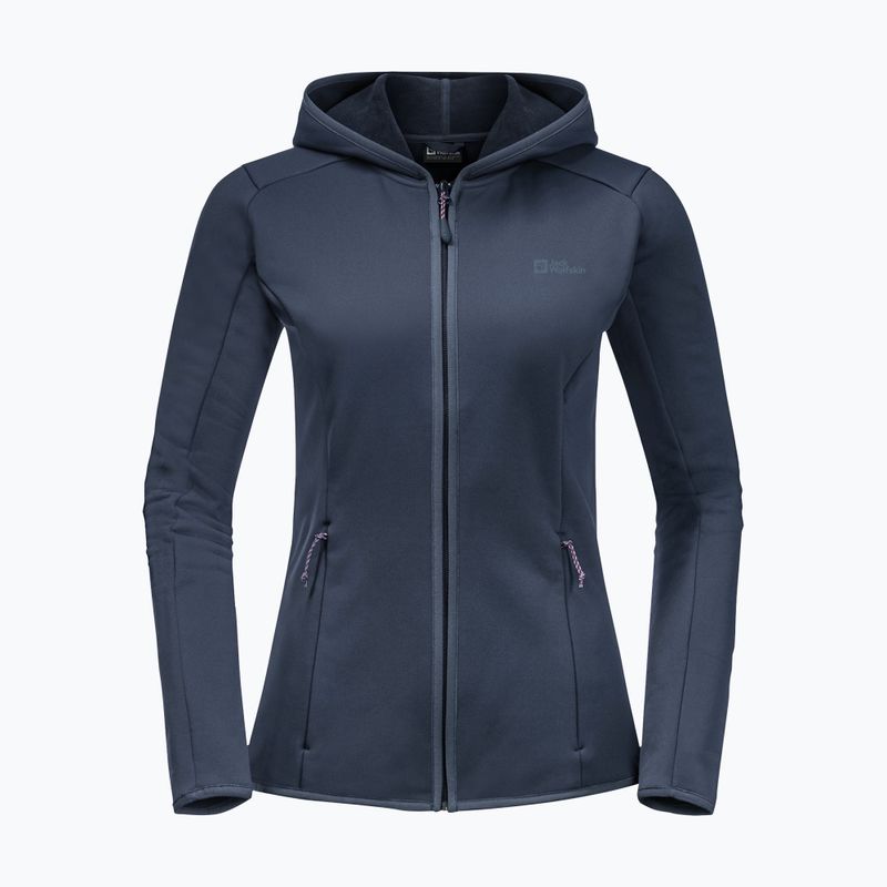Bluza trekkingowa damska Jack Wolfskin Baiselberg Hooded FZ graphite 7