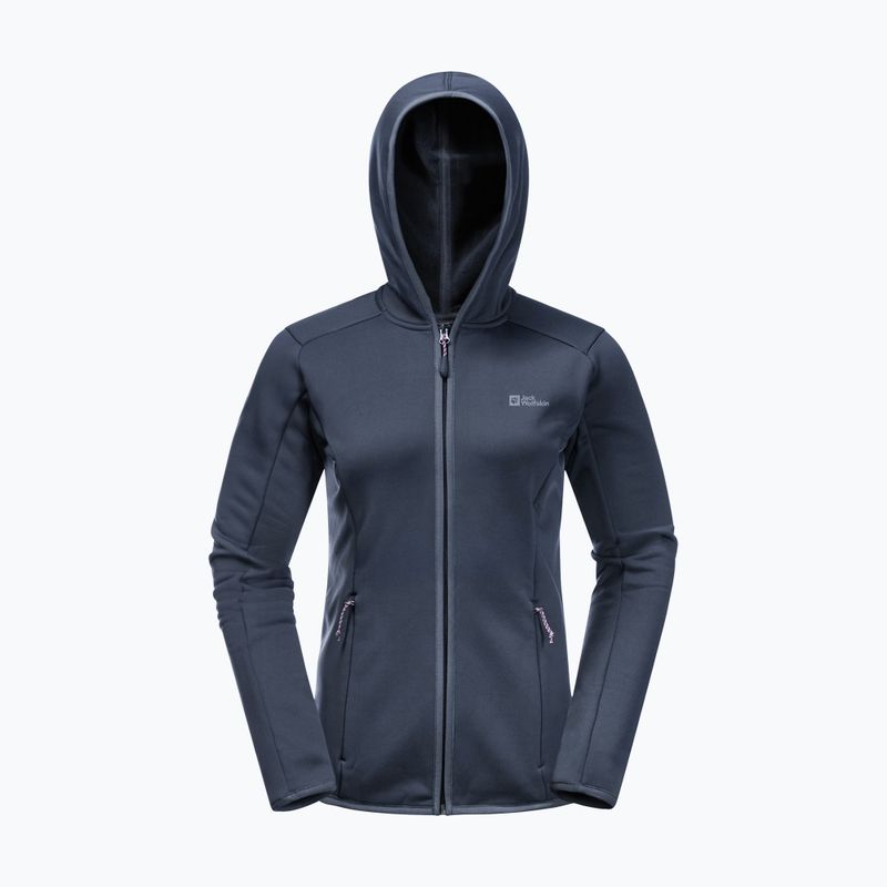 Bluza trekkingowa damska Jack Wolfskin Baiselberg Hooded FZ graphite 8