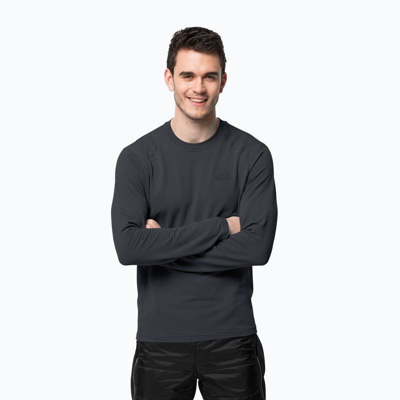 Longsleeve trekkingowy męski Jack Wolfskin Infinite phantom