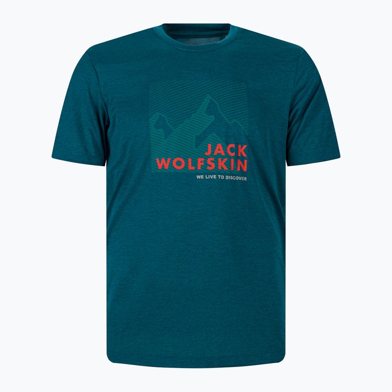 Koszulka trekkingowa męska Jack Wolfskin Hiking Graphic blue coral 4