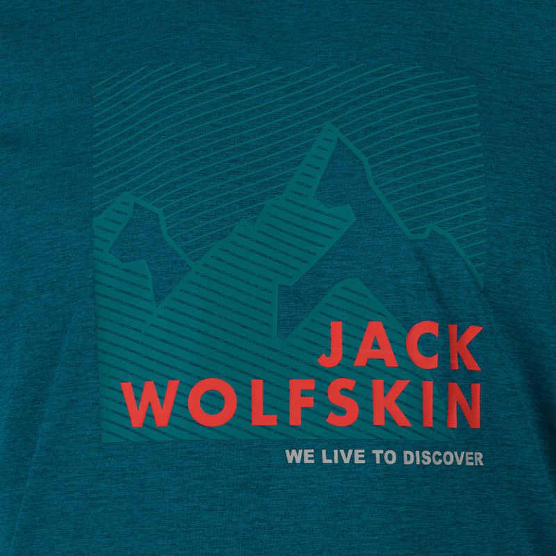 Koszulka trekkingowa męska Jack Wolfskin Hiking Graphic blue coral 6