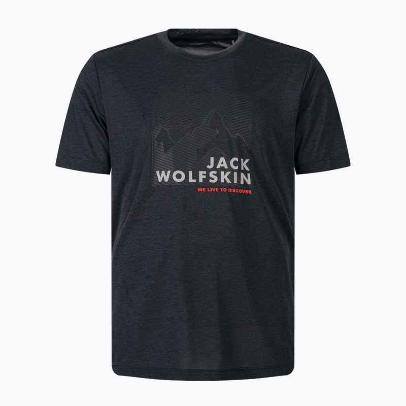 Koszulka trekkingowa męska Jack Wolfskin Hiking Graphic ebony 4