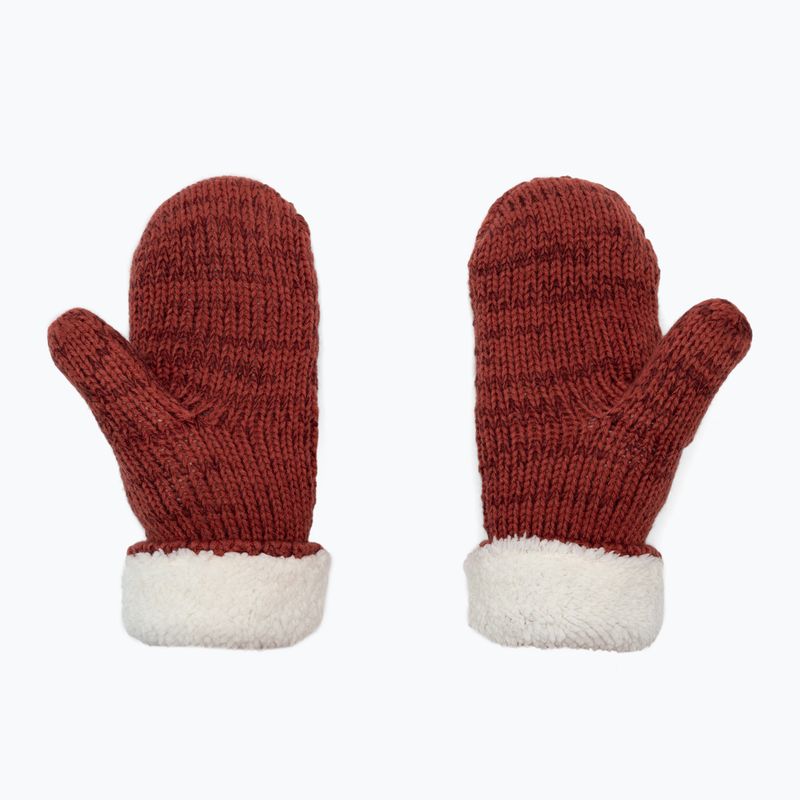 Rękawice zimowe damskie Jack Wolfskin Highloft Knit autumn red 3